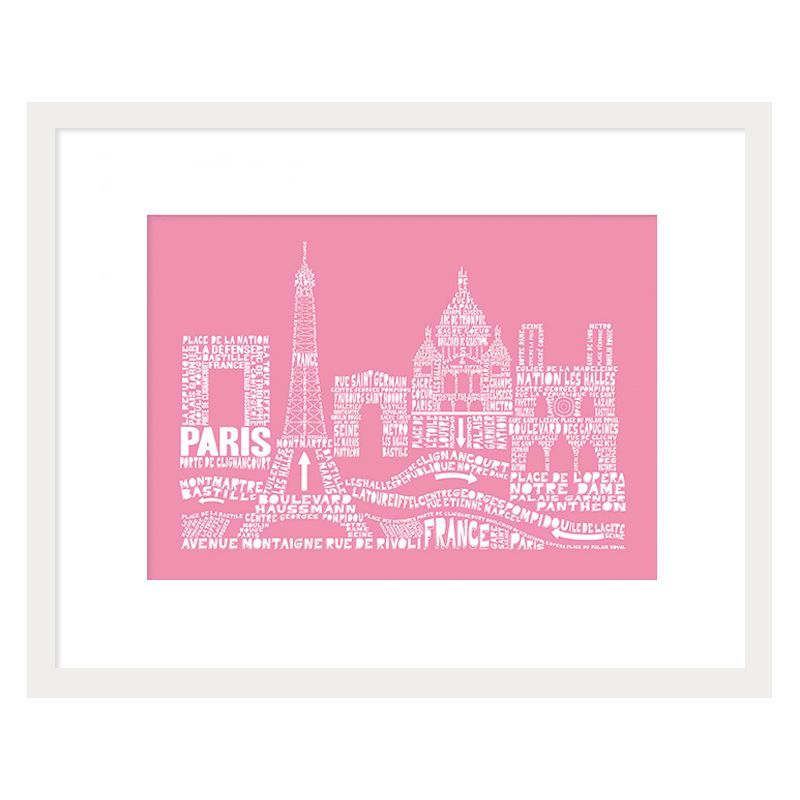 Citography Paris Framed Print Wall Art 16 x 12 Inch
