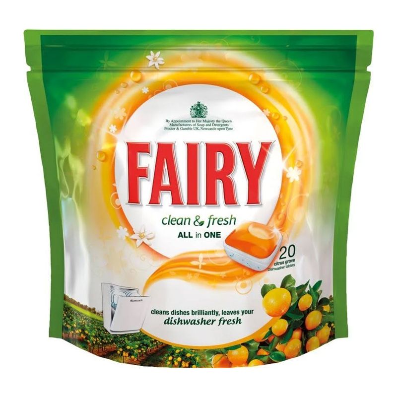 Fairy Clean & Fresh All In One Dishwasher Tablets Citrus Grove 20 Wash