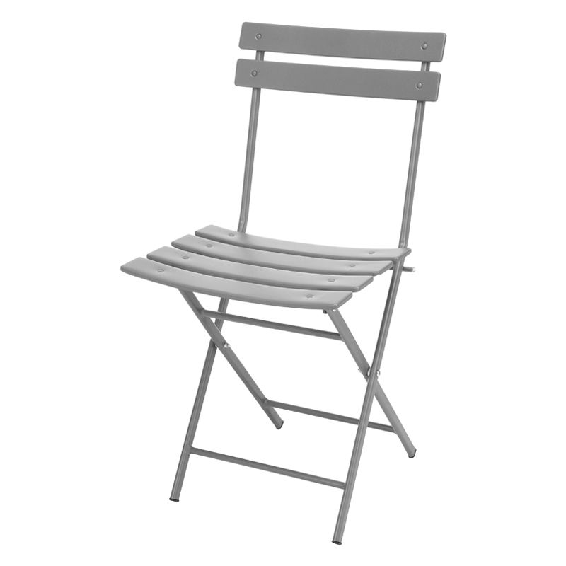 Folding Bistro Chair Oval Frame - Grey 