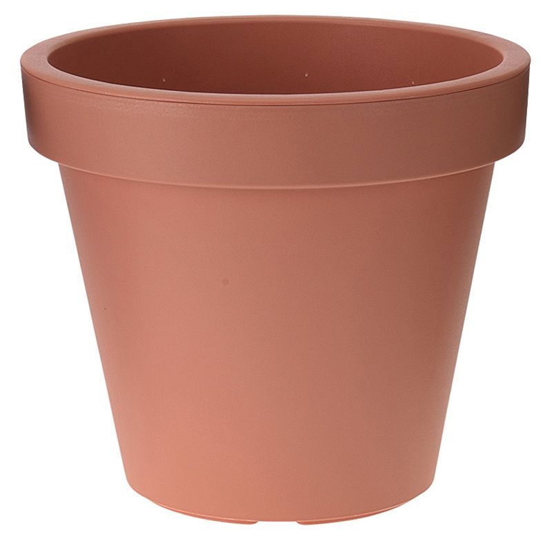 20cm Round Flowerpot Brown