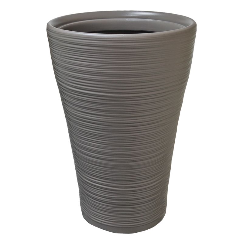 47cm Tall Round Hereford Planter Taupe