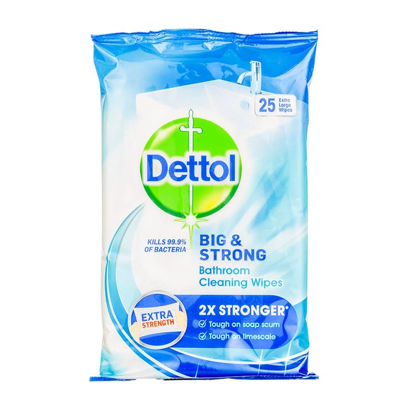 Dettol Big & Strong Bathroom Cleaning Wipes 25 Pack