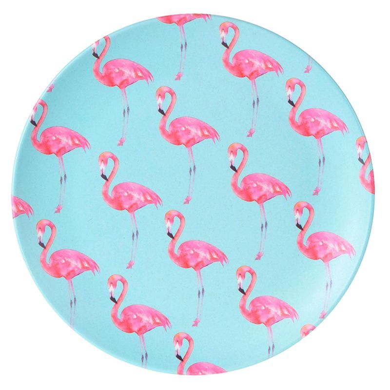 Summer Bamboo Plate 19.5cm - Flamingo