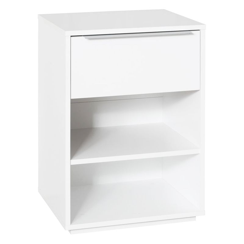 Malaga 1 Drawer Bedside Chest White