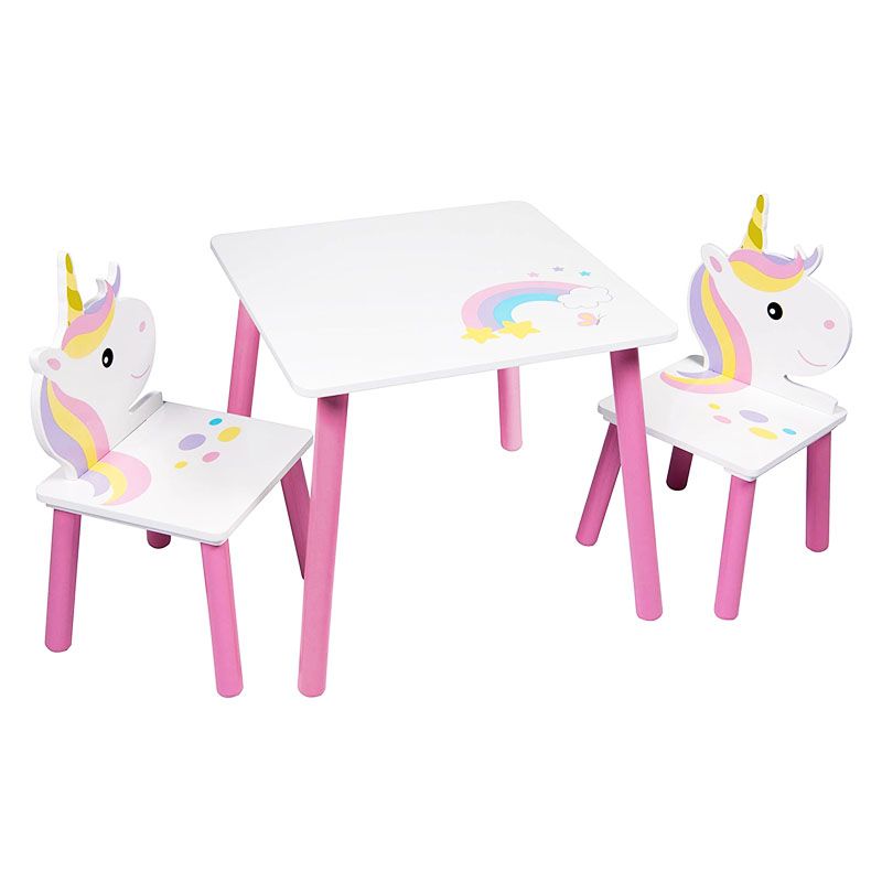 Unicorn Play Table With Two Chairs