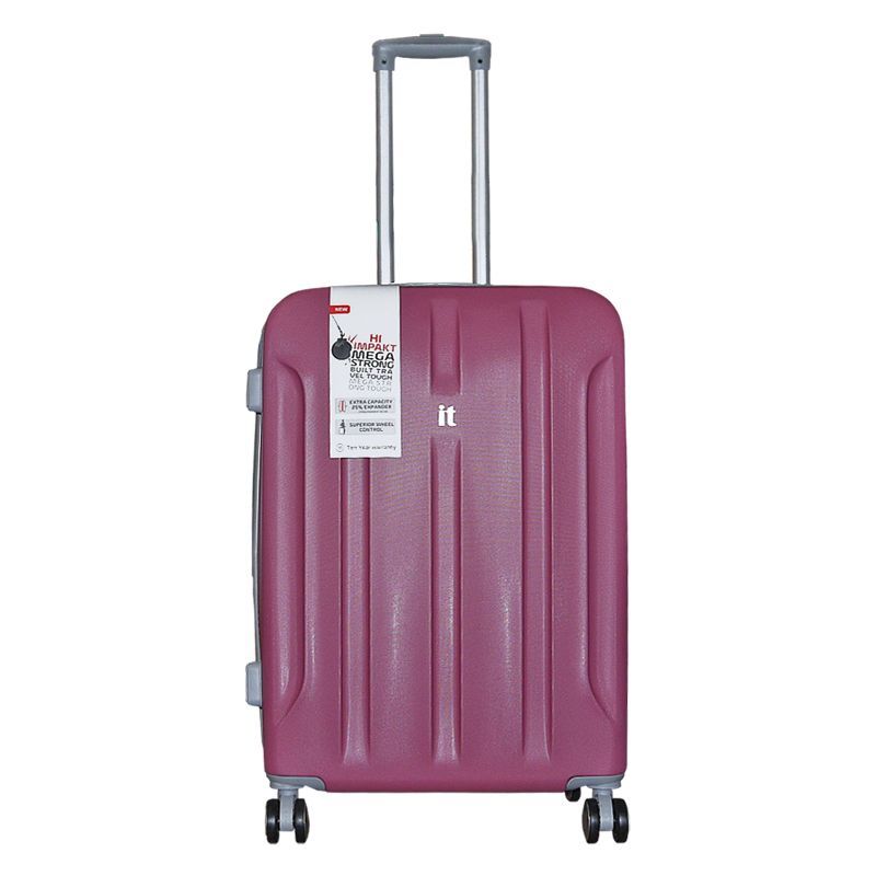 IT Luggage 25 Inch Pink 4 Wheel Proteus Suitcase
