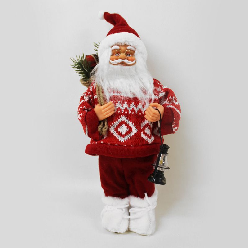 30cm Standing Santa Decoration