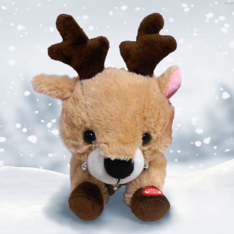 Animated Reindeer Christmas Decoration Brown - 33cm by Wensum