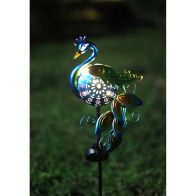 See more information about the Peacock Solar Garden Stake Light Decoration Warm White LED - 79.5cm by Bright Garden