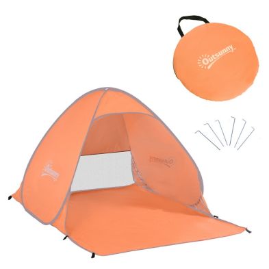 See more information about the Outsunny 2 Person Pop Up Uv Shelter Shade-Orange