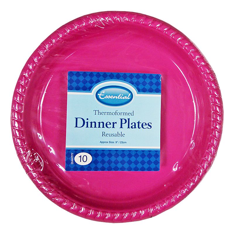 Thermoform Dinner Plate 23cm (Pack 10) - Pink