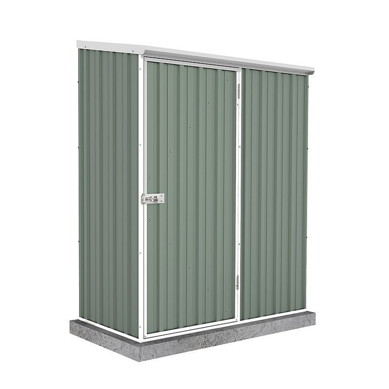Absco 4' 11" x 2' 7" Pent Shed Steel Pale Eucalyptus - Classic Coated