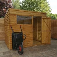 See more information about the Mercia Pent 7' 10" x 5' 10" Pent Shed - Budget Dip Treated Overlap
