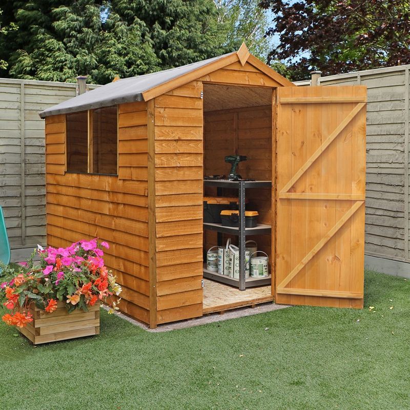 Mercia 6' 3" x 7' 10" Apex Shed - Budget Dip Treated Overlap