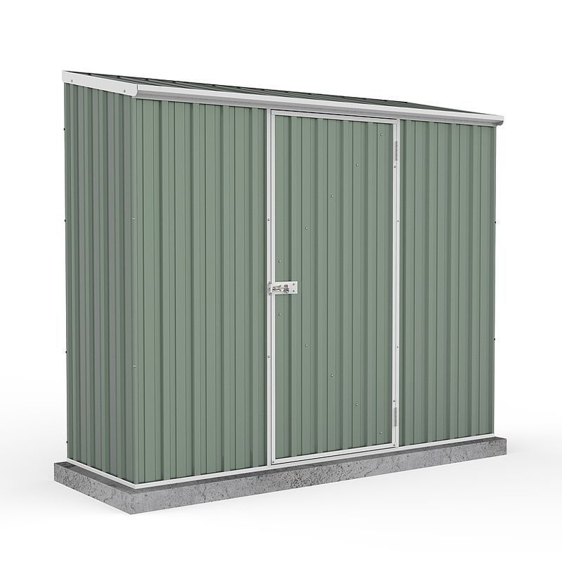 Absco 7' 4" x 2' 7" Pent Shed Steel Pale Eucalyptus - Classic Coated