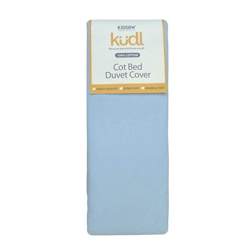 Kudl Cot Duvet Cover Cotton Light Blue 4 x 5ft by Kidsaw