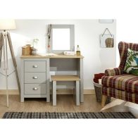 See more information about the Lancaster Tall Dressing Table Grey 3 Drawers