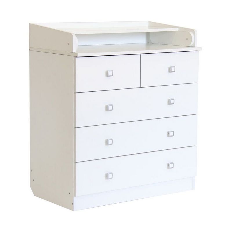 Kudl Changing Table White 5 Drawers by Kidsaw