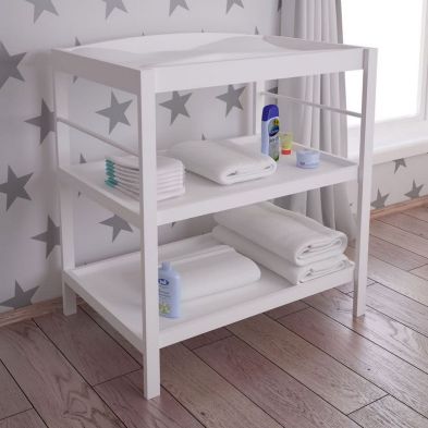 See more information about the Kudl Changing Table White 2 Shelves by Kidsaw