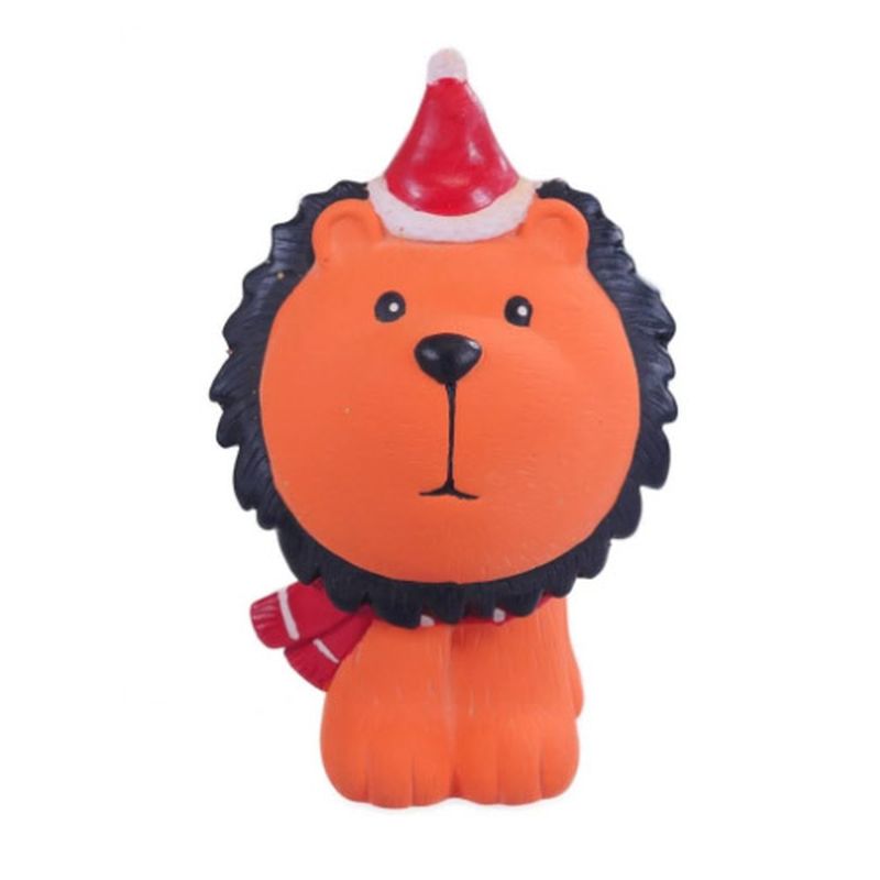 Festive Squeaky Jungle Animals Lion Dog Toy