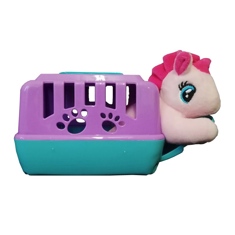 Pink Unicorn Plush Toy With Carry Case 13cm