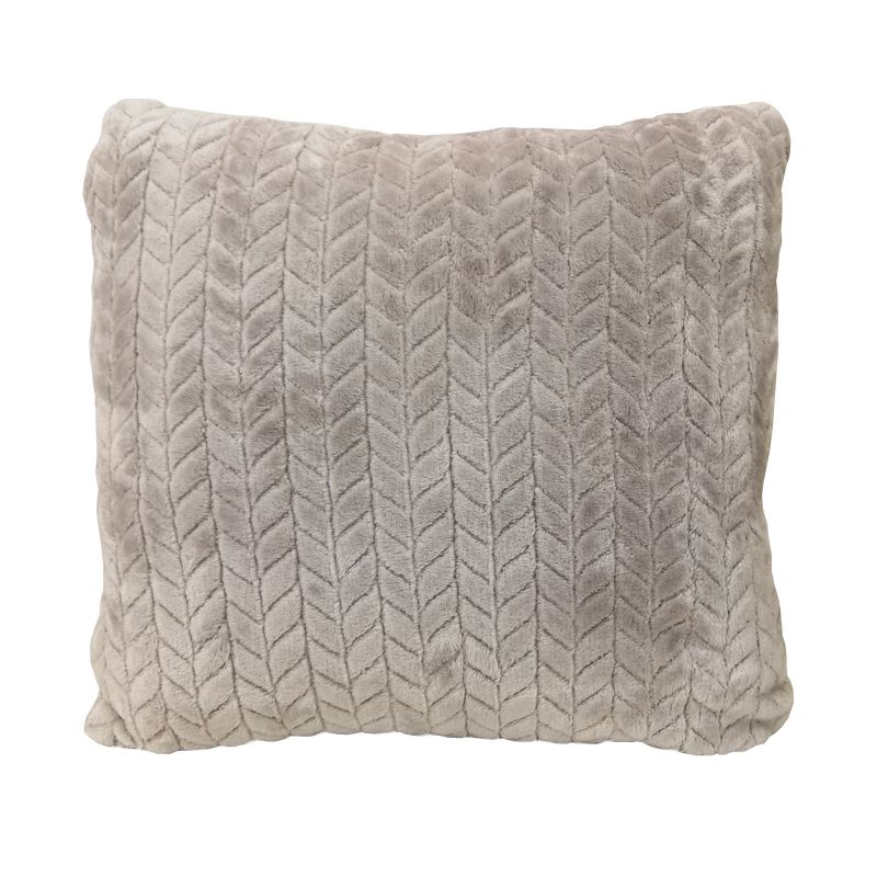 Hamilton McBride Jacquard Flannel Cushion Grey 50 x 50cm