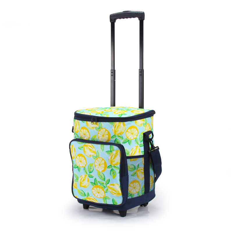 Lemon Print 35L Trolley Cooler Bag