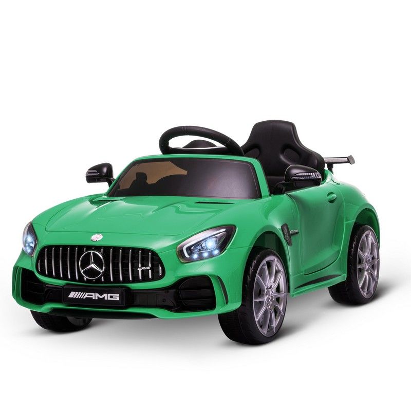 Homcom Compatible 12V Battery-Powered 2 Motors Kids Electric Ride On Car Gtr Toy With Parental Remote Control Music Lights Mp3 Suspension Wheels For 3-5 Years Old Green