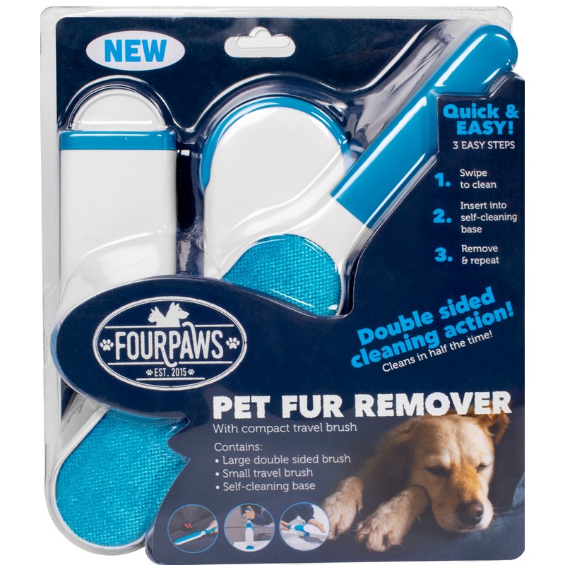Cat and Dog Fur Remover Blue Microfibre by Four Paws
