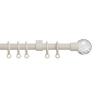See more information about the Simply 150-280cm Extendable Curtain Pole Set Ball Finial Cream - 13-16mm