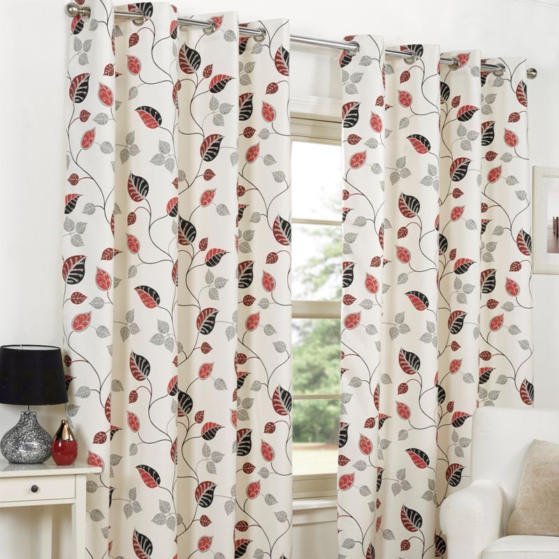 Fusion April Curtains (45" Width x 54" Drop) - Red