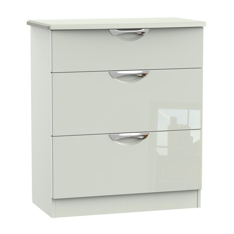 Weybourne Chest of Drawers Off-white 3 Drawers - 88.5cm
