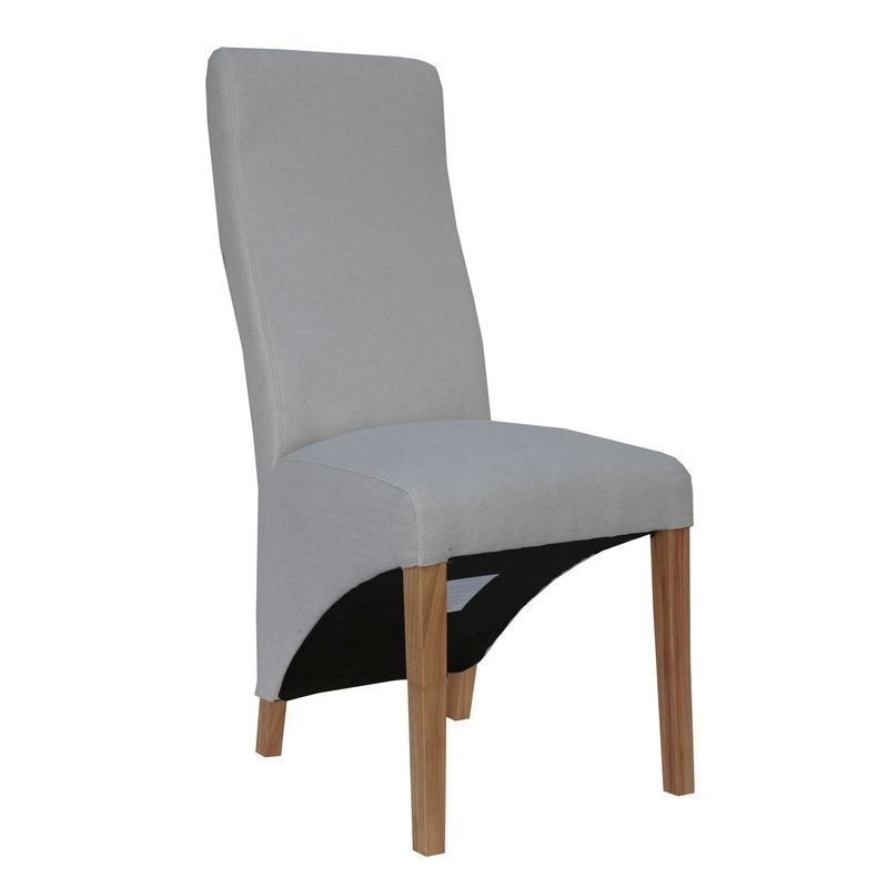 Baxter Fabric Wave Back Dining Chair Natural