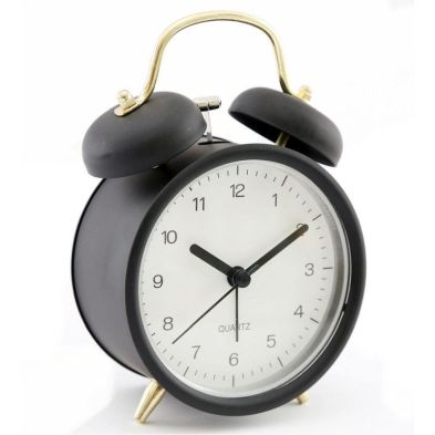 See more information about the Clock Metal Black & Gold Battery Powered - 15.3cm