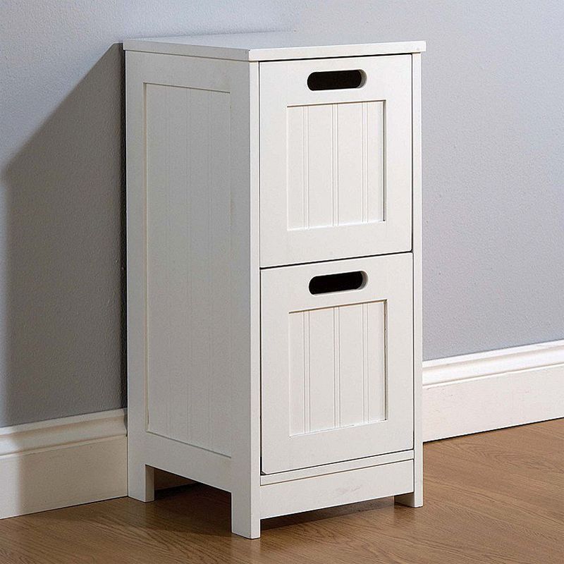 Colonial Slim Chest of Drawers White 2 Drawers