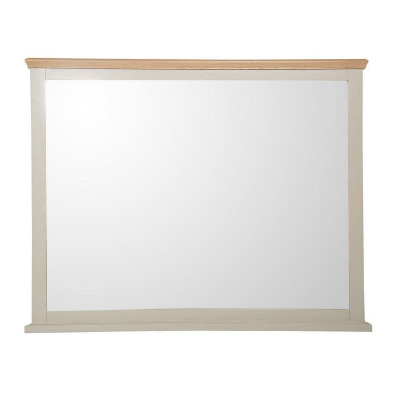 Country Cottage Wall Mirror Cream & Oak Large
