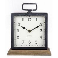 See more information about the Clock Metal & Wood Black Battery Powered - 22cm