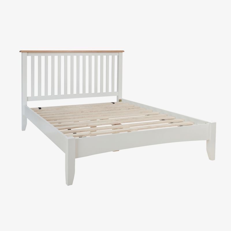 Ava Oak Double Bed White 4'6 x 7ft