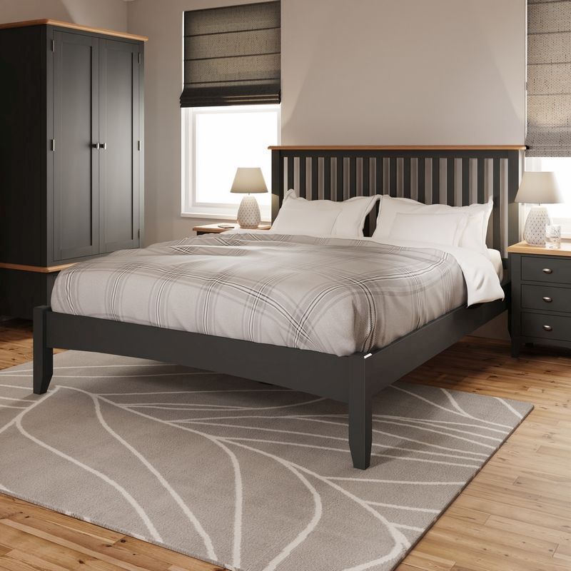 Portchester King Size Bed Oak Grey 5 x 7ft
