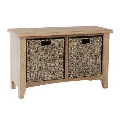 See more information about the Oxford Oak Bench Natural 2 Drawers