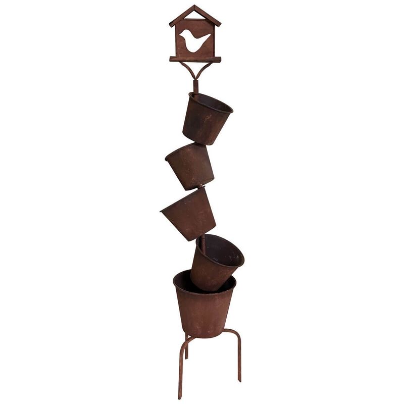 Wensum Tall 5 Pots Rust Effect Planter