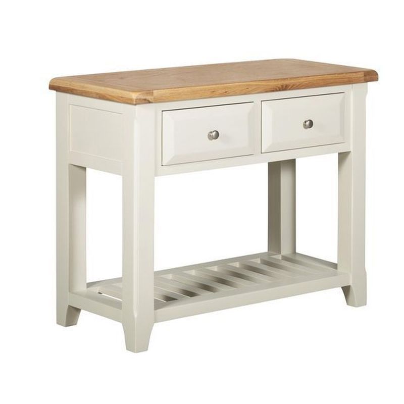 Harmony White 2 Drawer Console Table