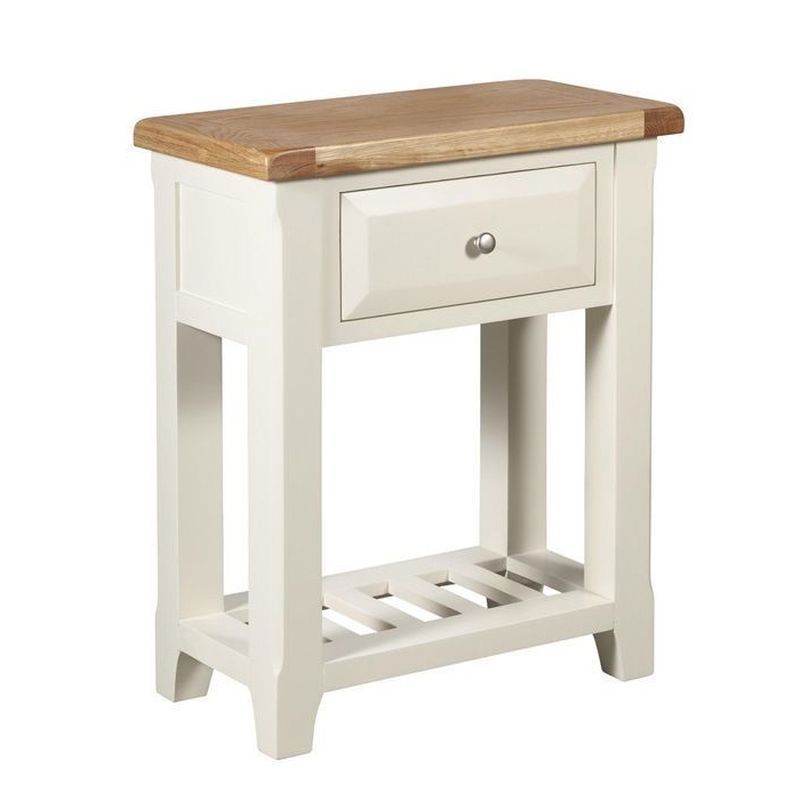 Harmony White 1 Drawer Console Table