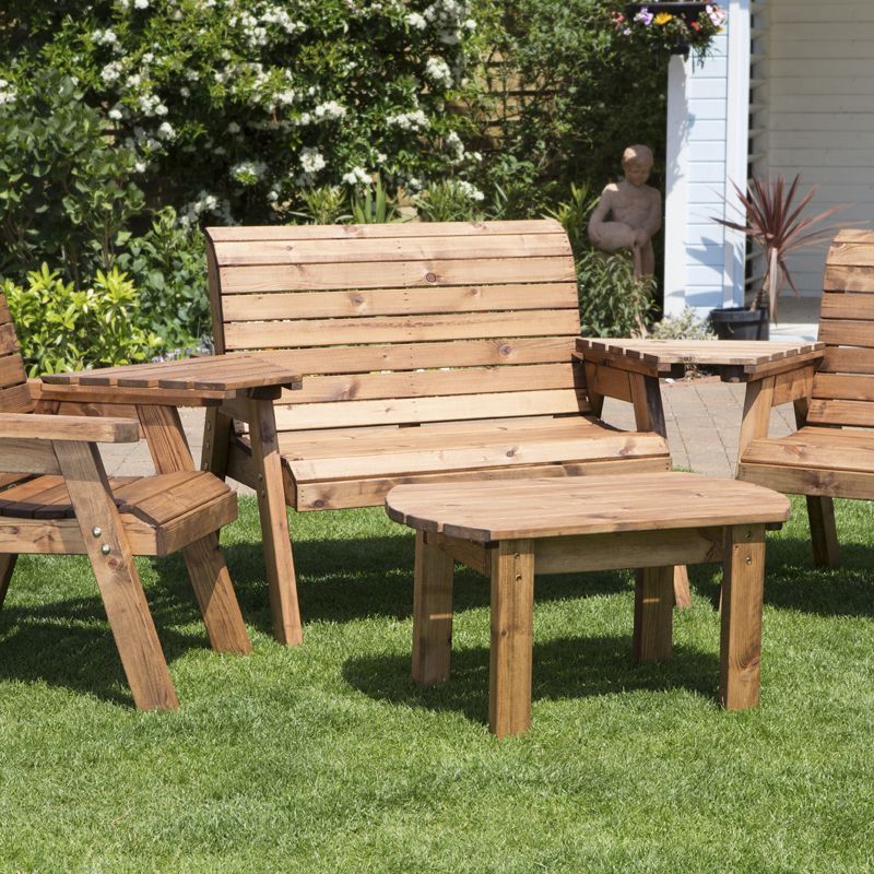 Charles Taylor 4 Seat Rectangular Table Combi Scandinavian Redwood Garden Furniture