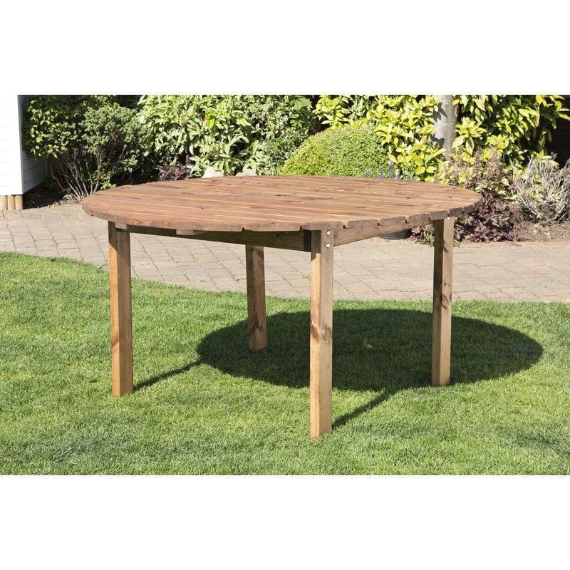 Scandinavian Redwood Garden Round Table by Charles Taylor