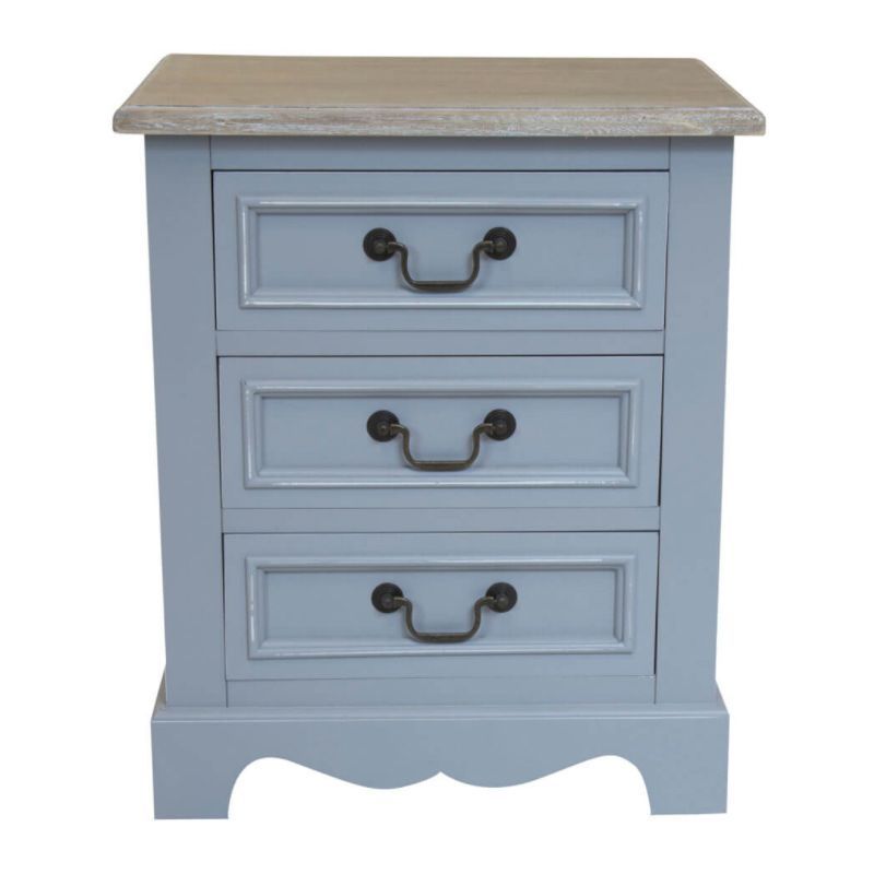 Wensum Loxley Bedside Grey 3 Drawers