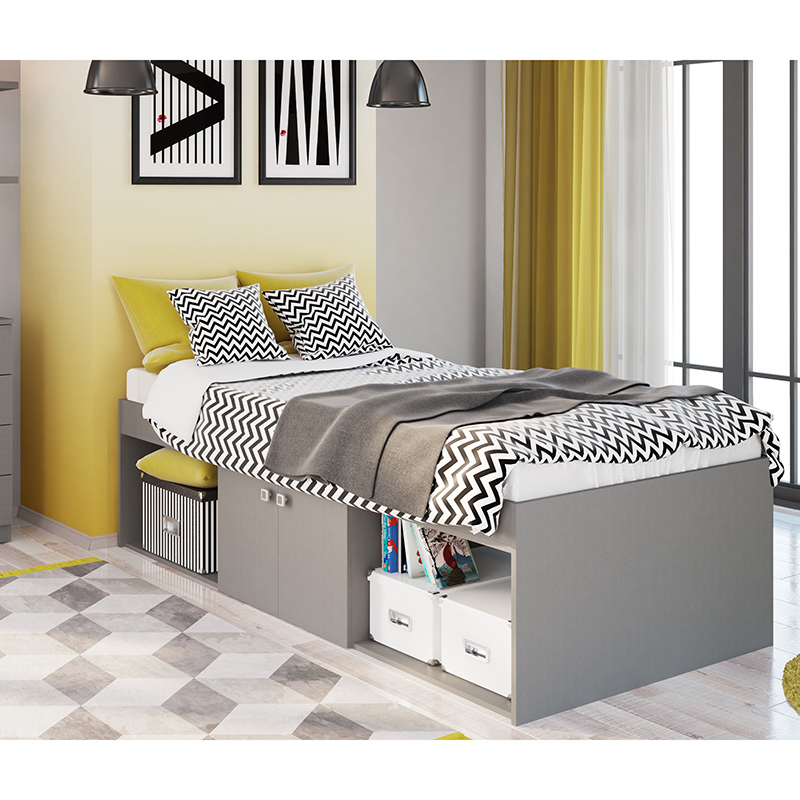 Cabin Single Bed Grey 3 x 6ft by Kidsaw