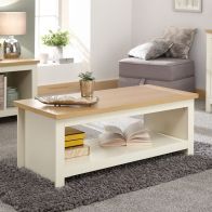 See more information about the Lancaster Coffee Table Cream 1 Shelf