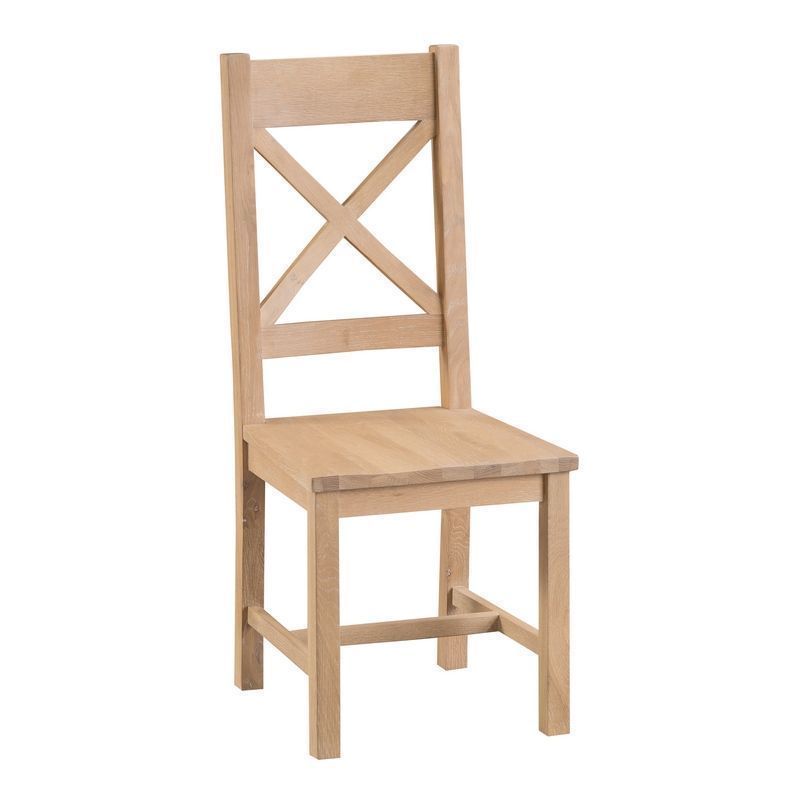 Oak Dining Chair Natural Lime-Washed Oak with Dovetailed Joints
