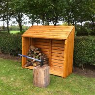 See more information about the Shire Log Box 4' 11" x 2' Apex Log Store - Premium Dip Treated Shiplap